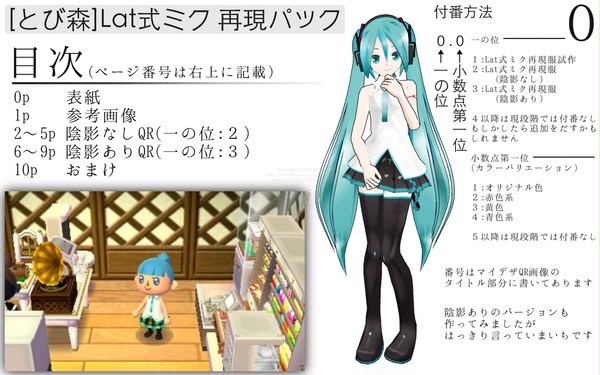 [とび森]Lat式ミク 再現パック