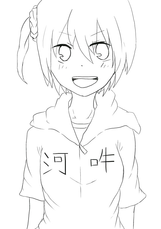 ももちゃん線画・・・