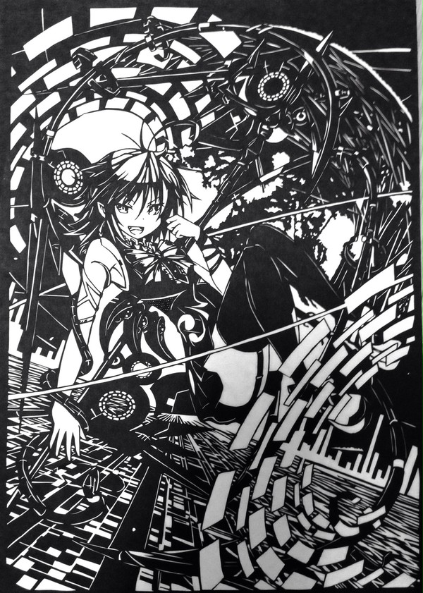 【切り絵】機械派近未来悪魔っ娘ぬえちゃんぐ
