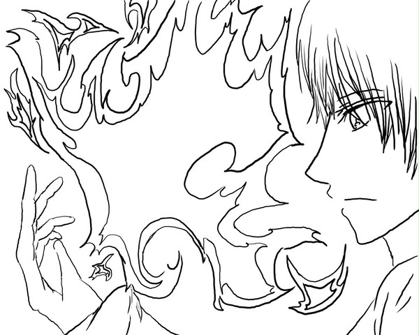 【塗っても】魔術師　線画【いいのよ】