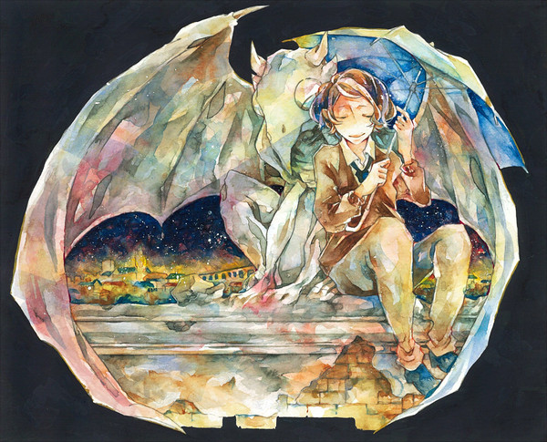 雨樋に傘