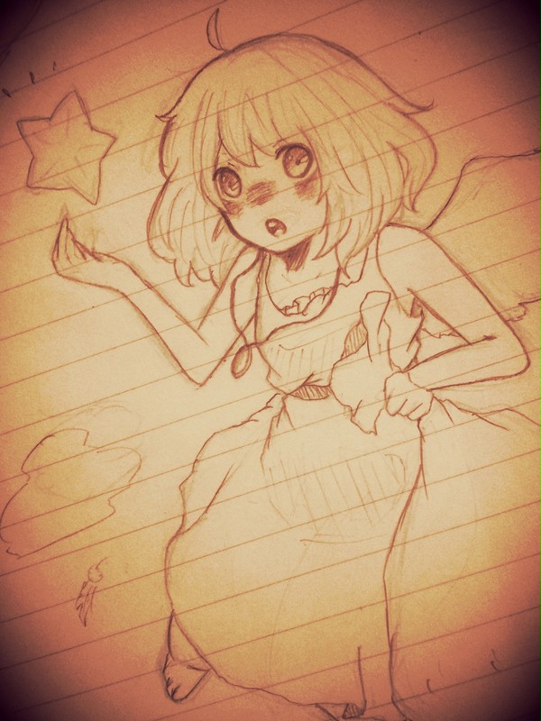 星を集める天使