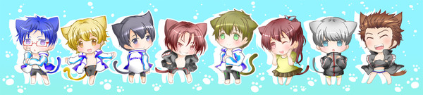 【freeにゃんこ】岩鳶4人+鮫柄3人+江ちゃん