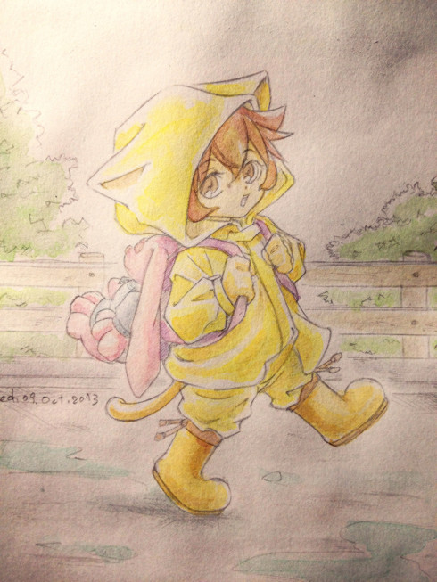 雨の日のおさんぽ