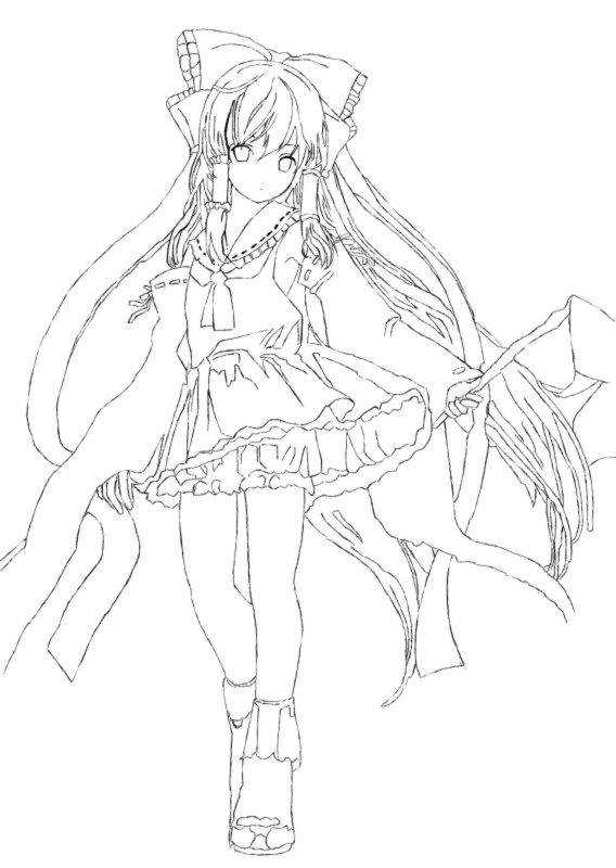 模写　霊夢