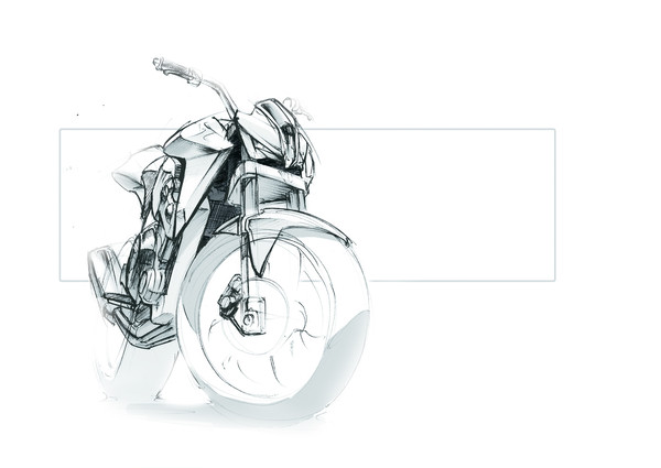 バイクのスケッチ
