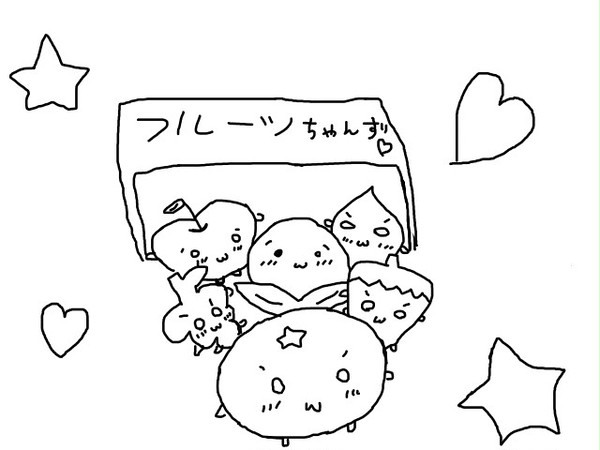 ふるーつちゃんず　線画
