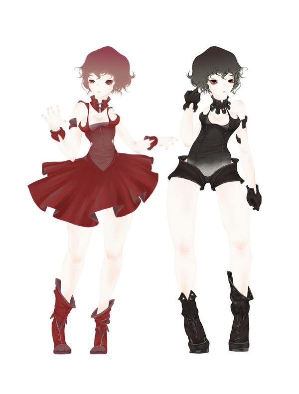black and red