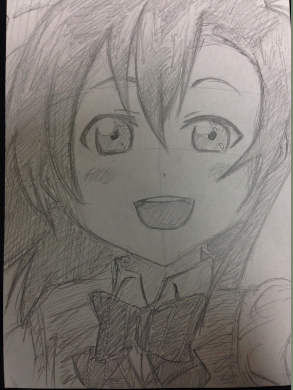 ラブライブ　穂乃果ちゃん描いてみたよー♪でもちょっと目ミス＞＜