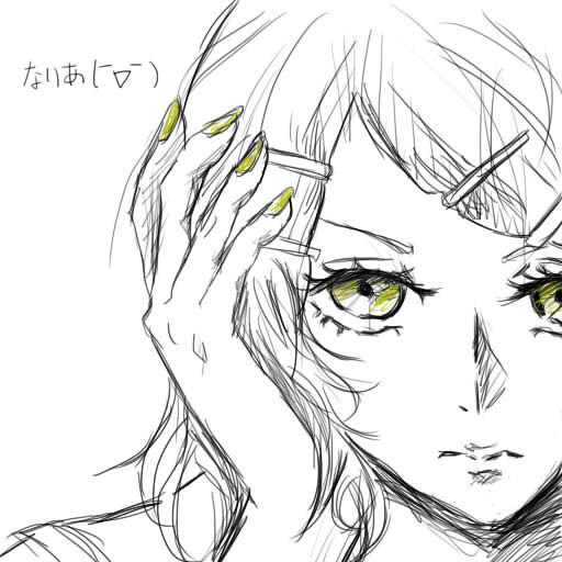 右肩の蝶(落書きです)