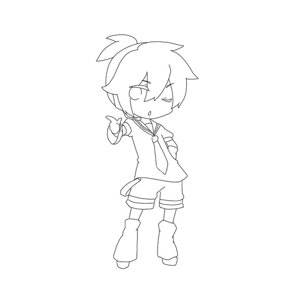 レン君とKAITO兄の塗り絵