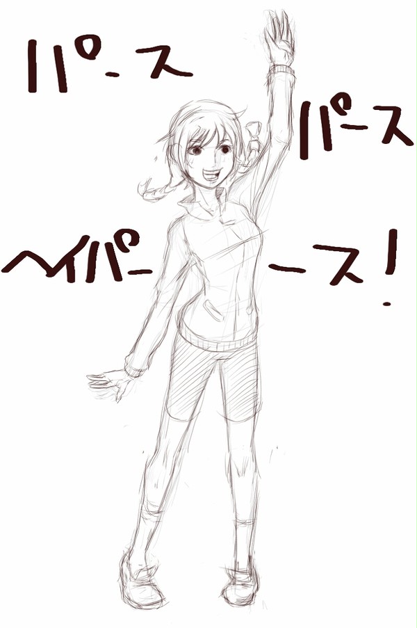 練習　体操服の女のコ