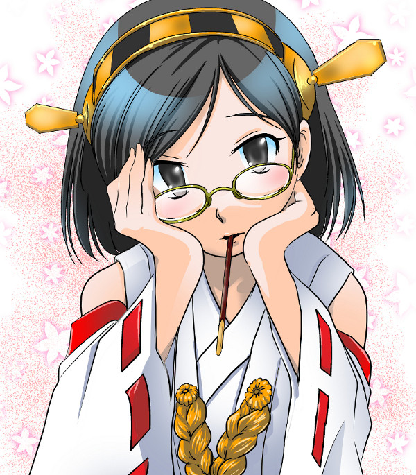 ポッキー咥えたまましばらく見つめる