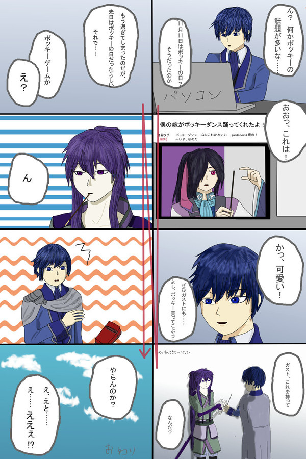 【腐向け】らくがき４枚（紫×紫とか）