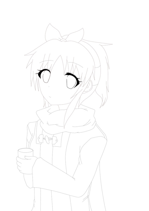 安部菜々さん・線画