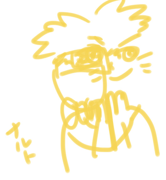 目つむって描いてみた（ナルト）