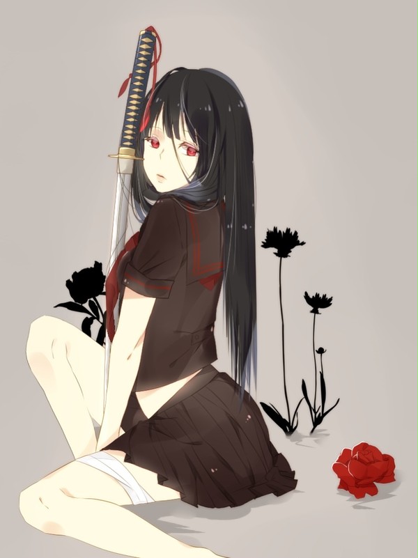 セーラー服と日本刀