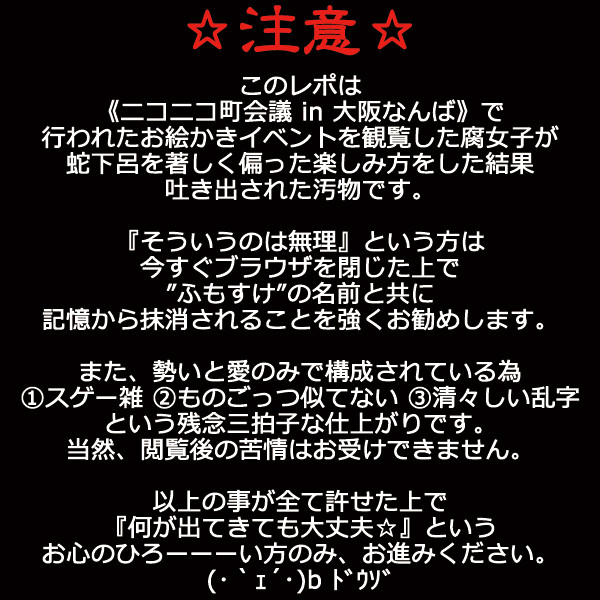 【dgr】大阪町会議レポ《絵師“以外”で描いてみた》