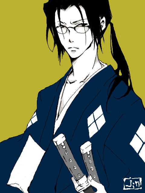 長身痩躯眼鏡のお侍さん