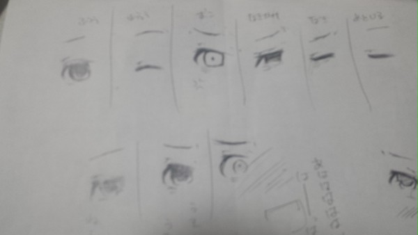 目の書き分け
