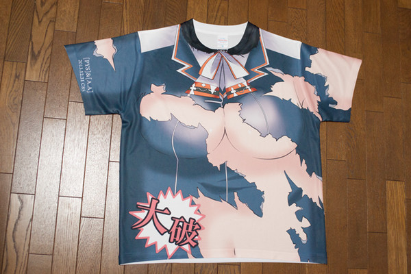 C85グッズ「愛宕さん大破Tシャツ」