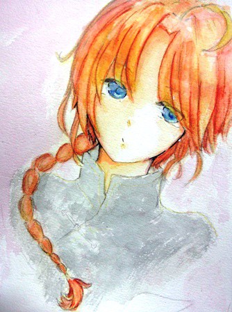 神威書いてみた&水彩で塗ってみた