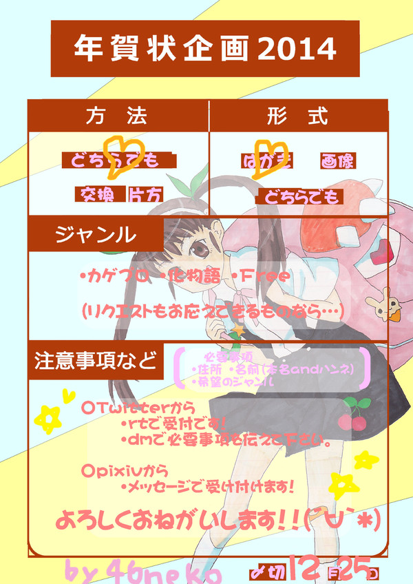 【年賀企画】2014　大分前に締め切ってたな(´^ω^｀)←