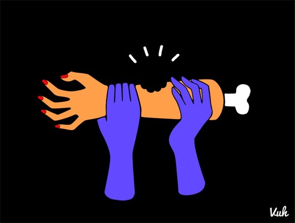 かじる。
