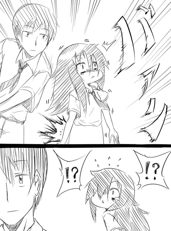 もこっちの尻を真顔で引っ叩く