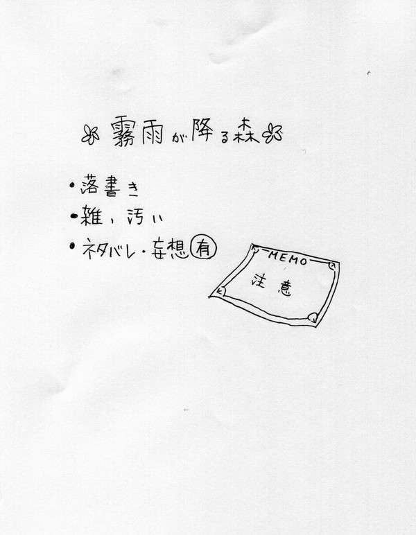 【落書き】霧雨が降る森【詰め合わせ】