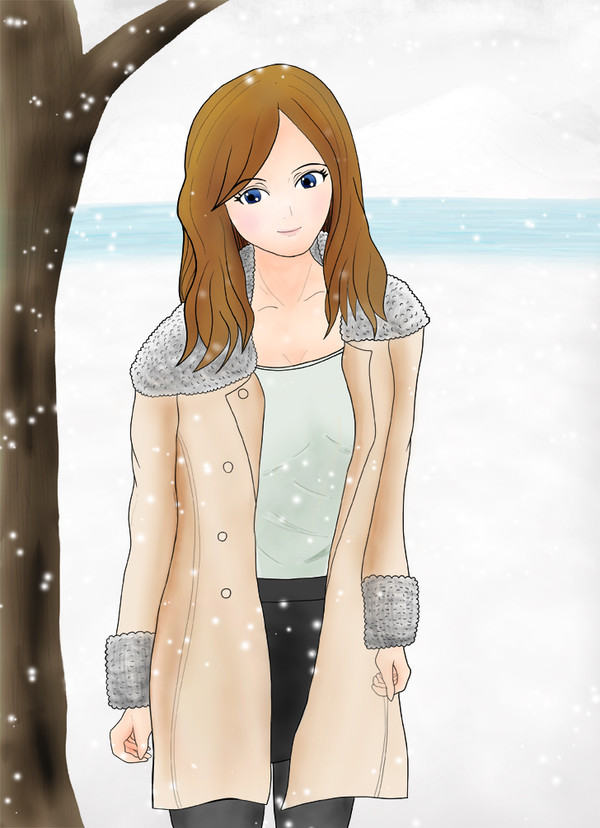 湖のほとりで