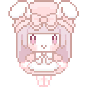 うさぎベレー帽をかぶったおんなのこ