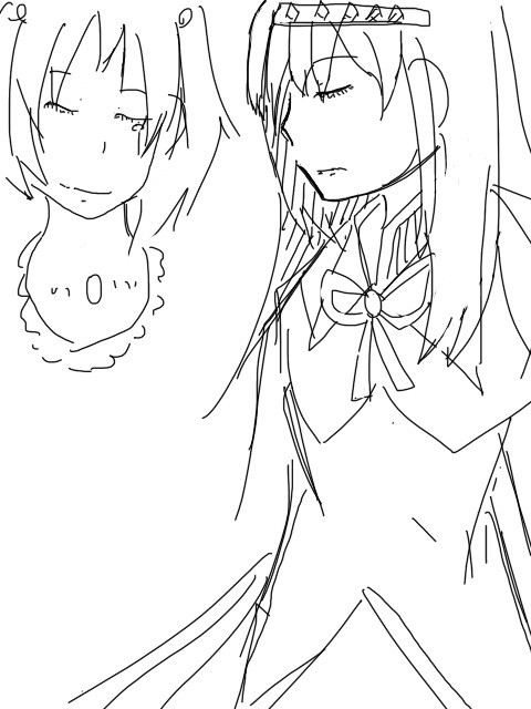 お風呂上がってから髪が乾くまでの落書き