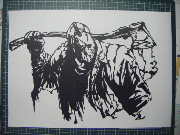 [切り絵]　13日の金曜日