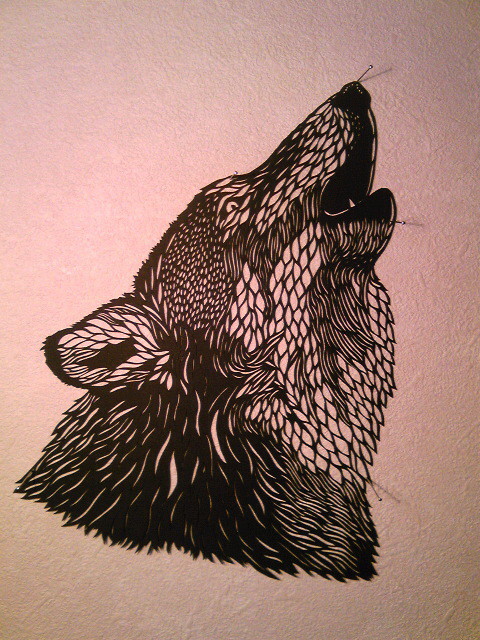 【切り絵】オオカミ