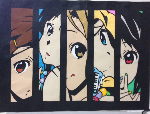 【切り絵】　放課後ティータイム　【けいおん】