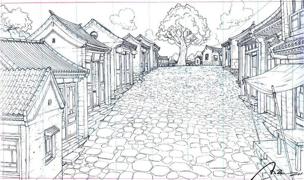 古代手绘动画场景！