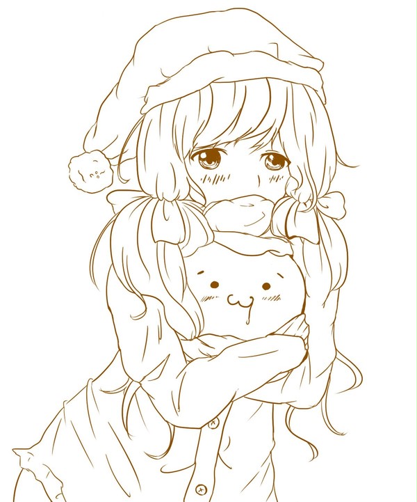 くわたちゃん 線画