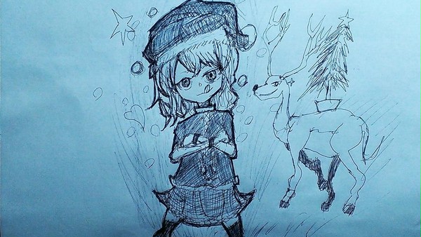 落書き。　クリスマス的な。