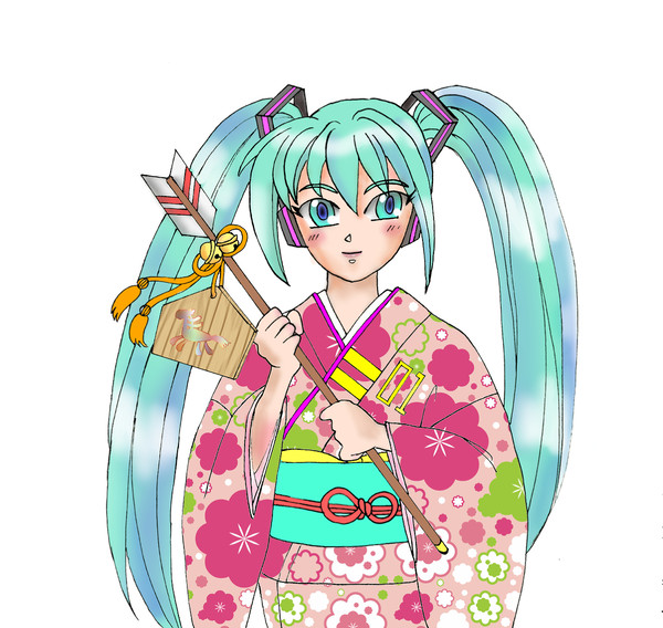 ミクさんの着物姿2014年