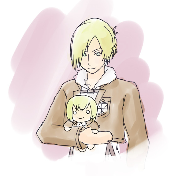 アニとアルミン人形