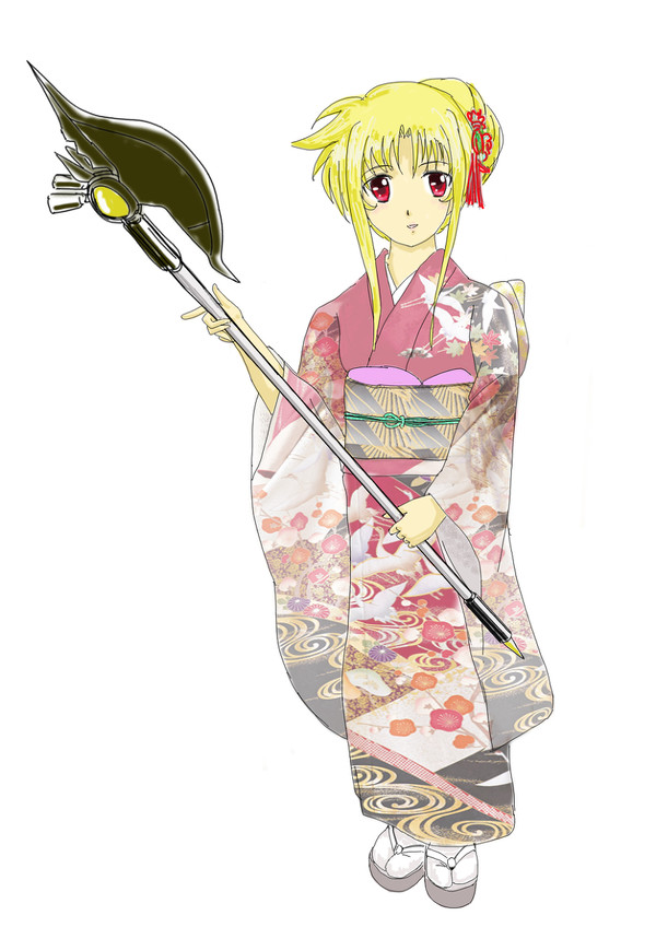 １４年年賀用のフェイトちゃん