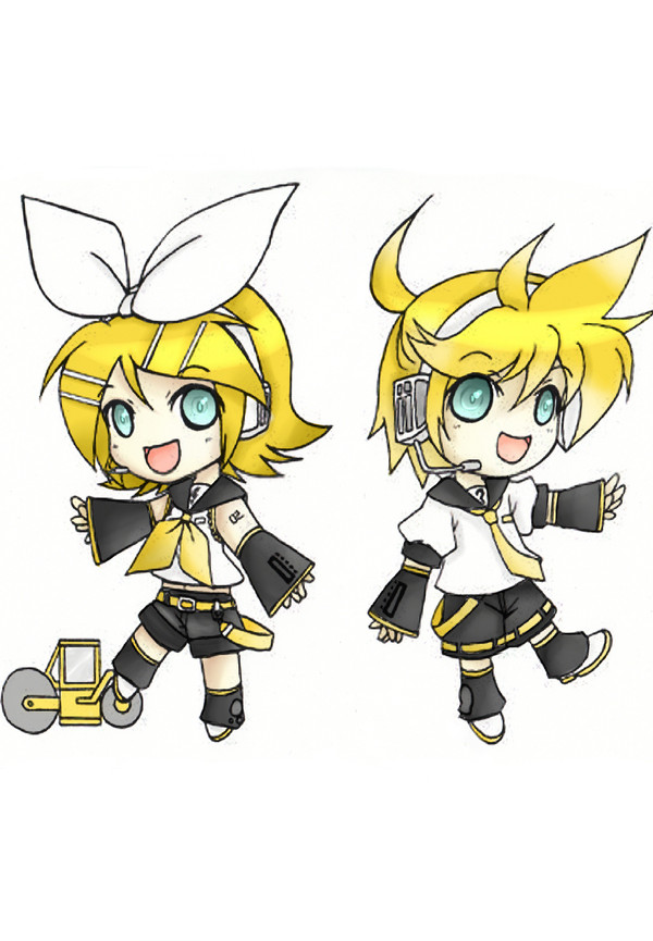 鏡音リン・レン　塗ってみた