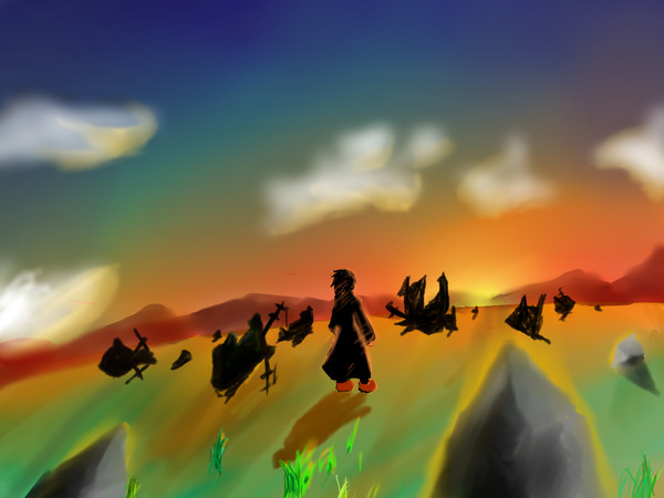 夕日
