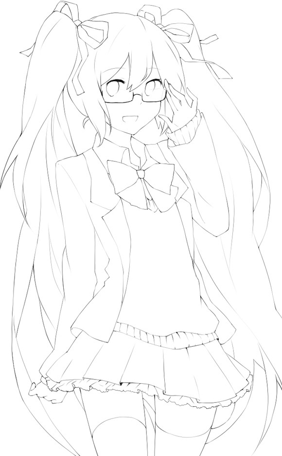 初音线稿