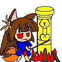 だっきちゃんドット絵(カラーリング1段階)