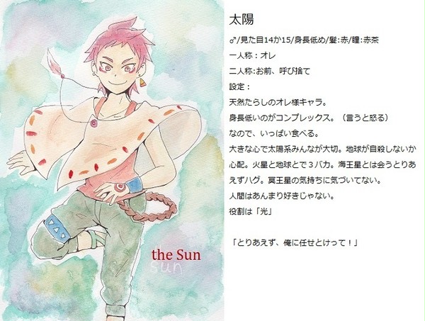 【創作:設定】惑星擬人化