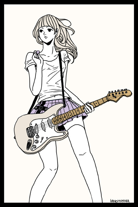 ギターと女の子