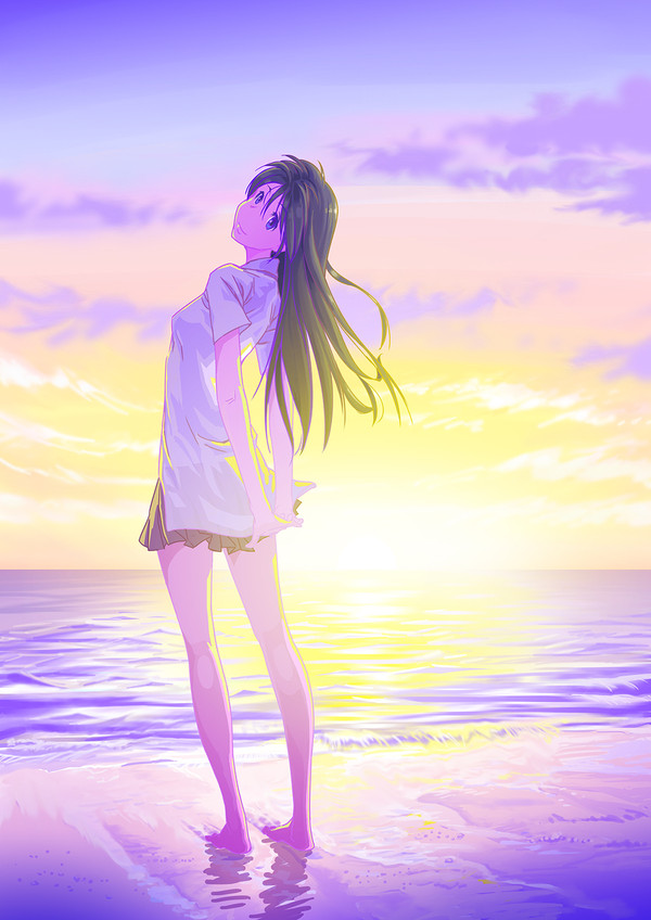 海辺にて