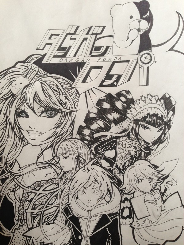ダンガンロンパ描く